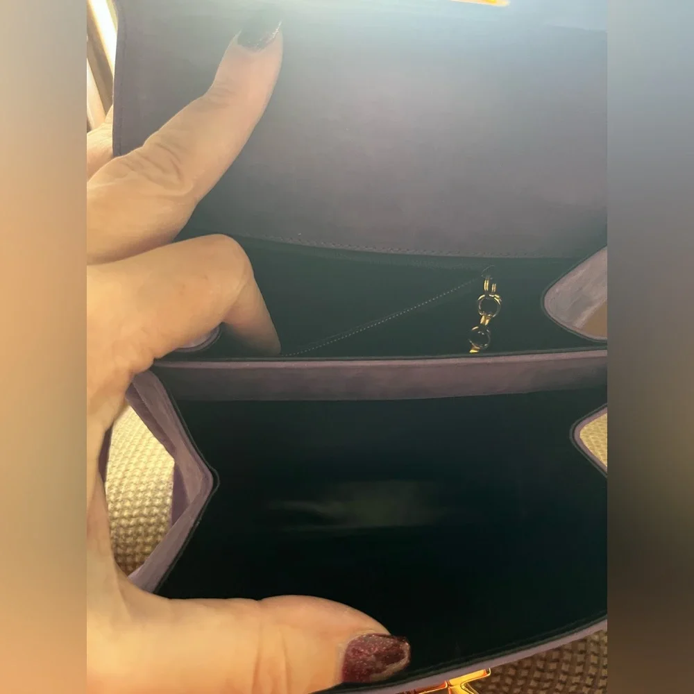 Authentic Salvatore Ferragamo Suede Purse - Picture 11 of 16